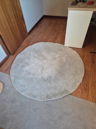 Alfombra redonda Ikea Stoense beige