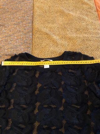 Camicetta donna pizzo nero floreale