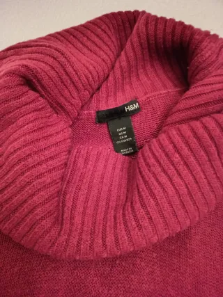 Jersey Largo,cuello Soto color burdeos