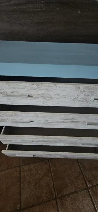 Cómoda Azul y Gris Clara