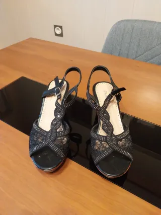 Zapatos de tacón negros mujer n°38
