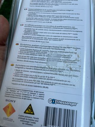 Auriculares PSP con control remoto y Micrófono