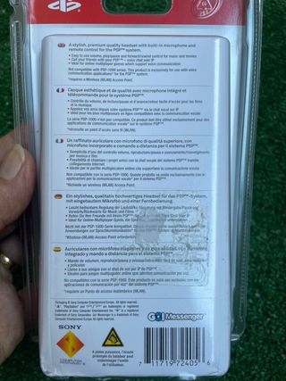 Auriculares PSP con control remoto y Micrófono