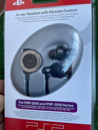 Auriculares PSP con control remoto y Micrófono