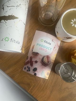 Bottiglia Fitvia Vetro Temperato Marmo Oro