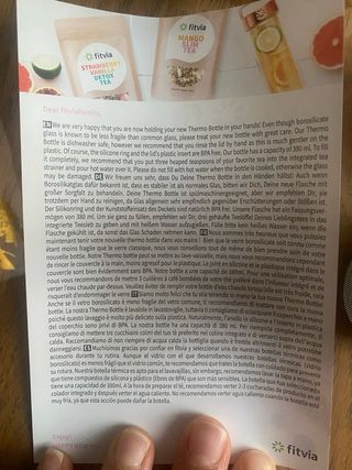 Bottiglia Fitvia Vetro Temperato Marmo Oro