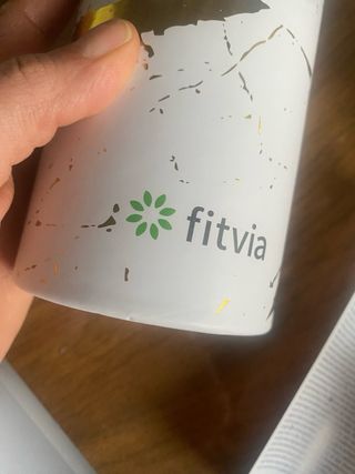 Bottiglia Fitvia Vetro Temperato Marmo Oro