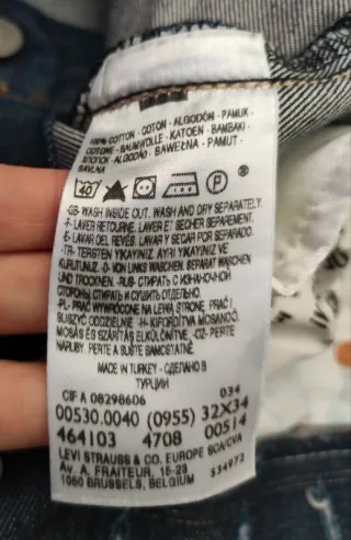 Levi's 590 Cinckback Talla 36x34 Vintage