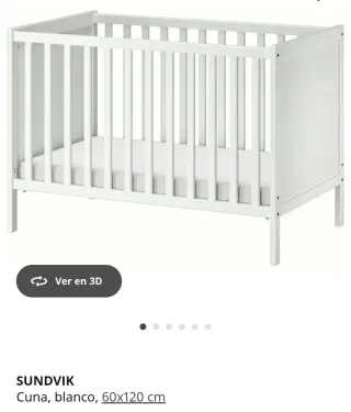 Cuna SUNDVIK Blanca 60x120 cm