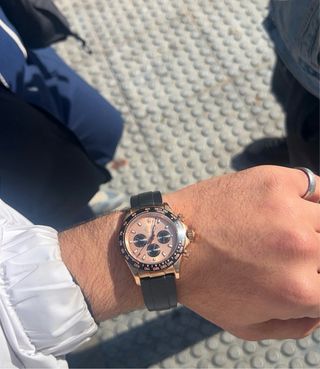 Rolex Daytona Oro Rosa Correa Negra
