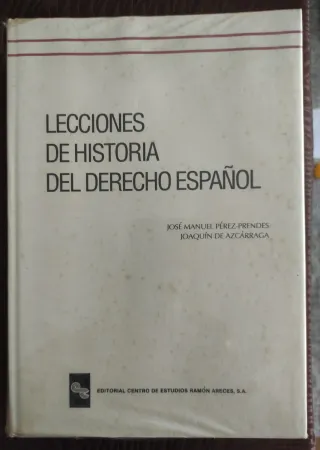 Lecciones de historia del derecho español