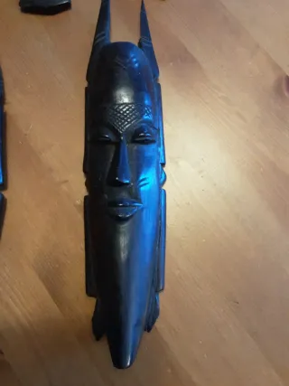 Conjunto 5 Máscaras Africanas Ébano