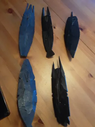 Conjunto 5 Máscaras Africanas Ébano