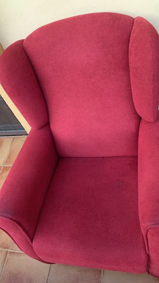 Sillón Reclinable de Tela Rojo.