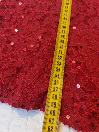 Abito corto donna rosso paillettes tg S