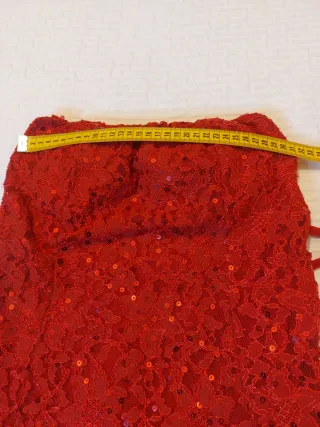 Abito corto donna rosso paillettes tg S