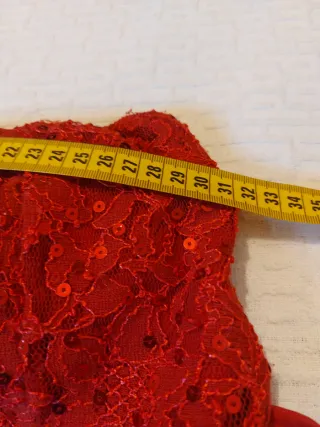 Abito corto donna rosso paillettes tg S