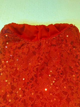 Abito corto donna rosso paillettes tg S