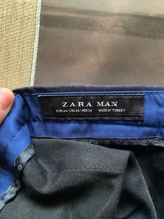 Pantalón de vestir azul Zara hombre