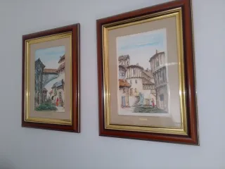 2 Quadri Originali ad Acquerello Paesaggio