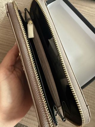 Cartera Calvin Klein Beige y Dorada