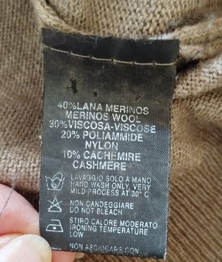 Maglioncino Malagrida Uomo Beige Cashmere Lana