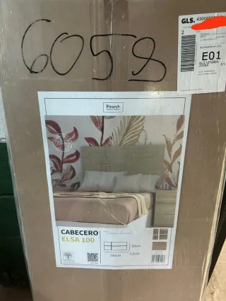 Cabecero de cama de madera 90cm
