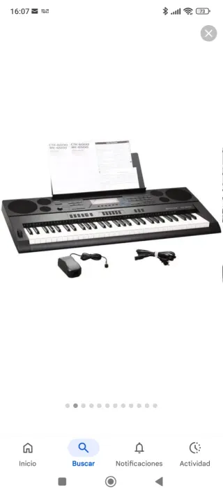 Teclado Casio CTK-6000 con patas