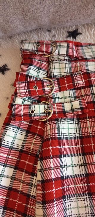 Falda cuadros escocesa talla 38