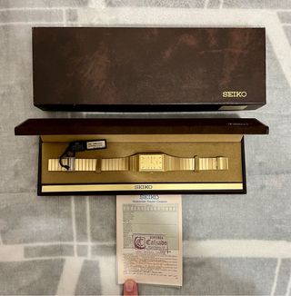 Reloj Seiko Tank Vintage Gold NOS *Año 1983*