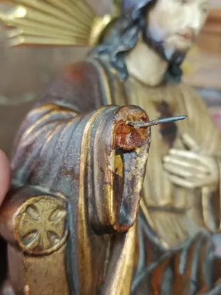 Escultura Corazón de Jesús antigua Olot