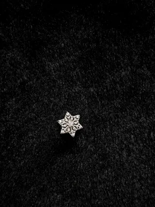 Charm plata primera ley 925 copo de nieve estrella