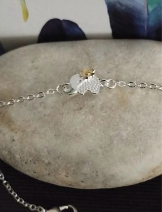 Pulsera Plata Elefante Nuevo con Etiqueta