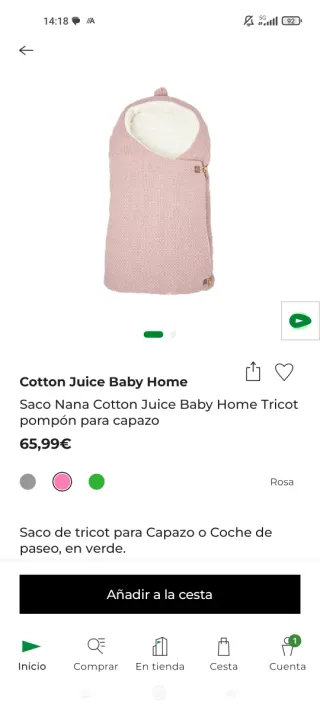 Saco tricot para capazo/coche bebé