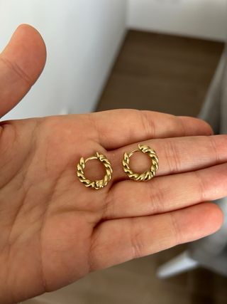 Pendientes Aro Baño Oro Plata