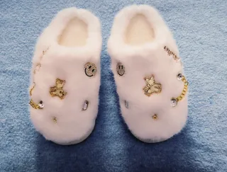 Chanclas blancas con adornos dorados, mujer /38-39