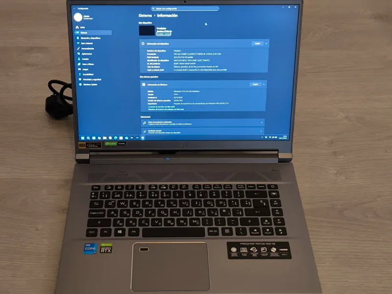 Ordenador portátil Gaming Acer Predator Triton 500