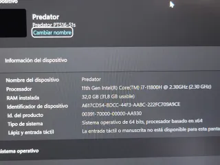Ordenador portátil Gaming Acer Predator Triton 500