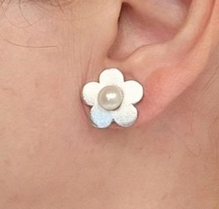 Pendientes Tous Plata y Perla Flores