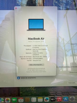 MacBook Air 13 Core i5 Plata