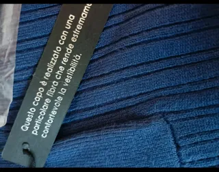 Suéter Sonny Bono cuello alto azul