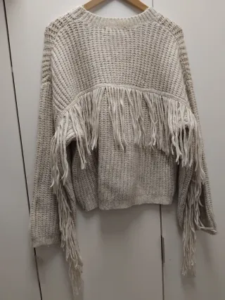 Jersey Pull&Bear flecos beige Talla S