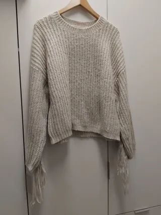 Jersey Pull&Bear flecos beige Talla S