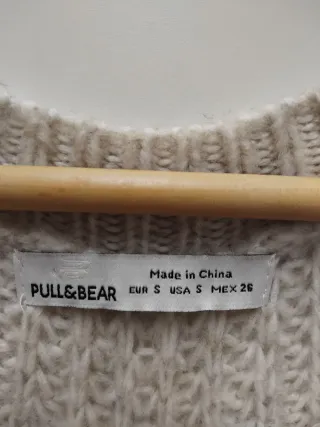Jersey Pull&Bear flecos beige Talla S