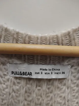 Jersey Pull&Bear flecos beige Talla S