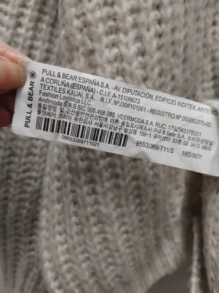 Jersey Pull&Bear flecos beige Talla S