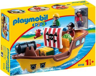 Playmobil 123 Safari, Tren, Granjera, Barco pirata