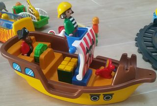 Playmobil 123 Safari, Tren, Granjera, Barco pirata