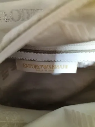 Bolso Emporio Armani Blanco y Plateado