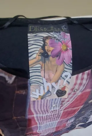Camiseta Desigual Estampada Manga Larga